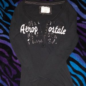 black aero button up